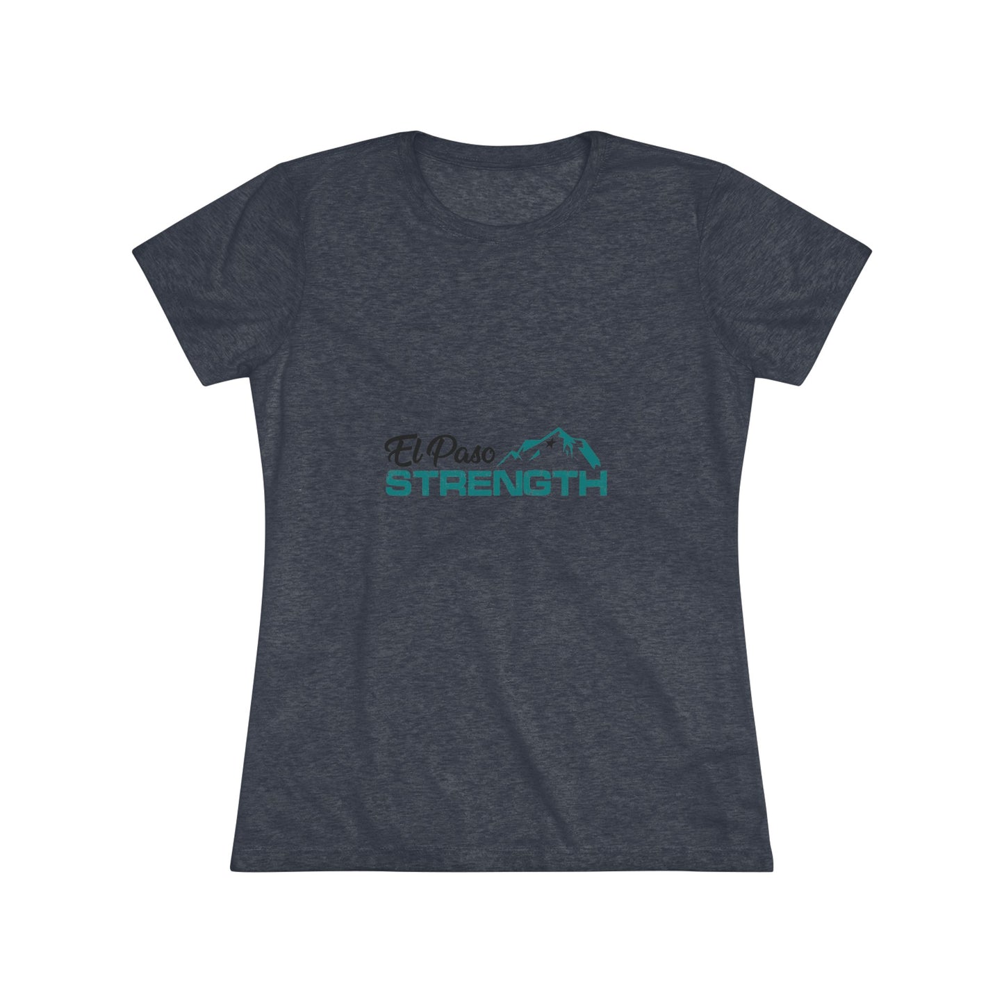 El Paso Black Green Strength Black Star Women's Triblend Tee