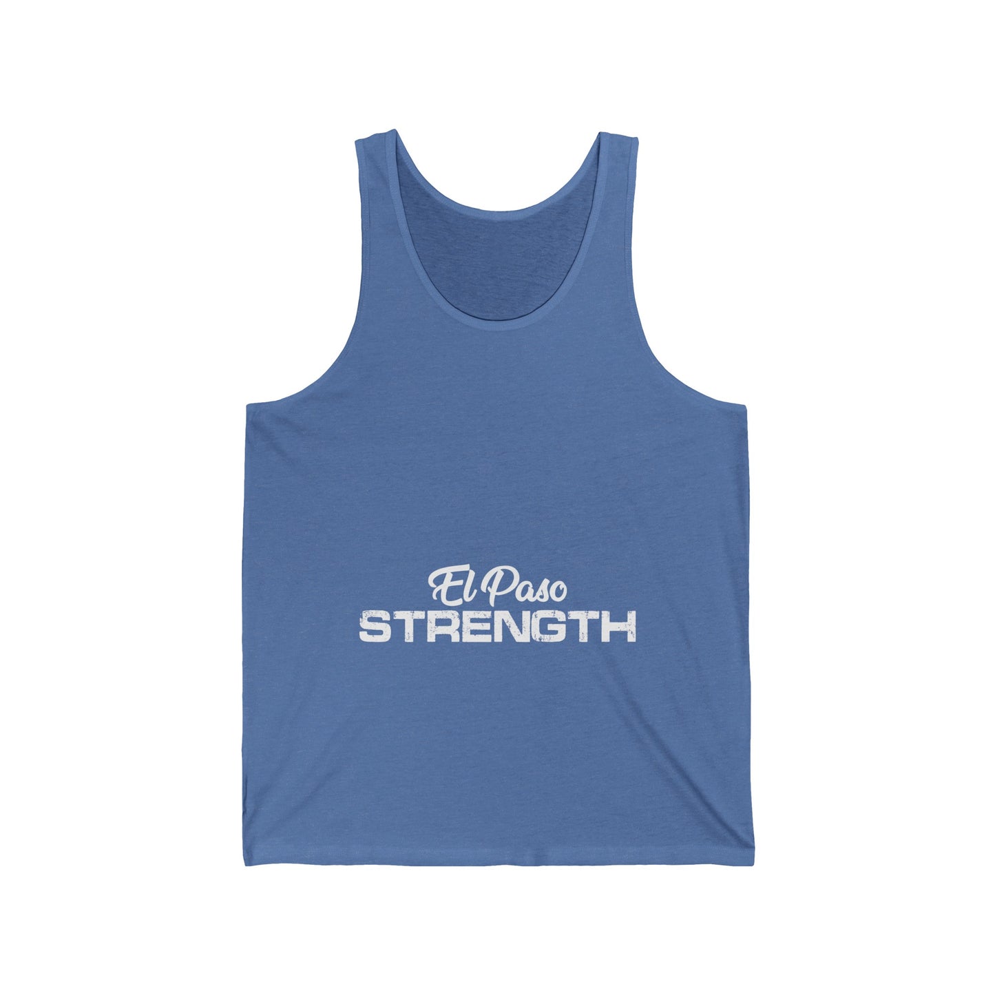 El Paso Strength All White Unisex Jersey Tank