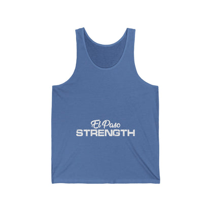 El Paso Strength All White Unisex Jersey Tank