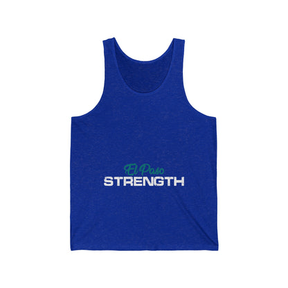 El Paso Green Strength White Unisex Jersey Tank