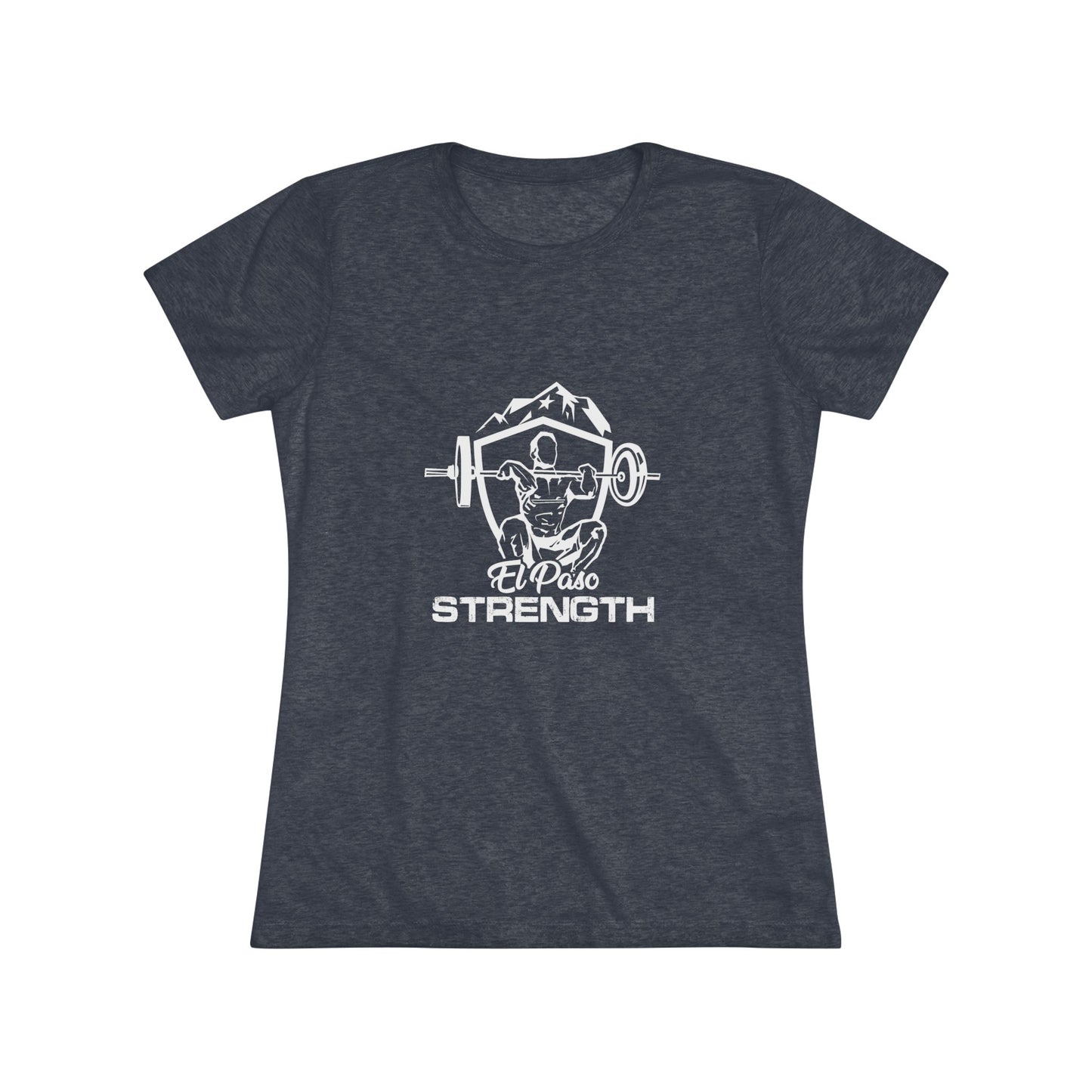 El Paso Strength Shield all White Women's Triblend Tee