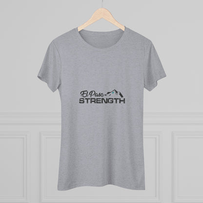 Black El Paso Strength Green Star Women's Triblend Tee