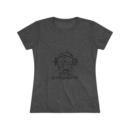 El Paso Strength Shiel All Black Women's Triblend Tee