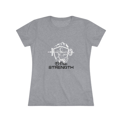 White Shield Black El Paso Strength Women's Triblend Tee