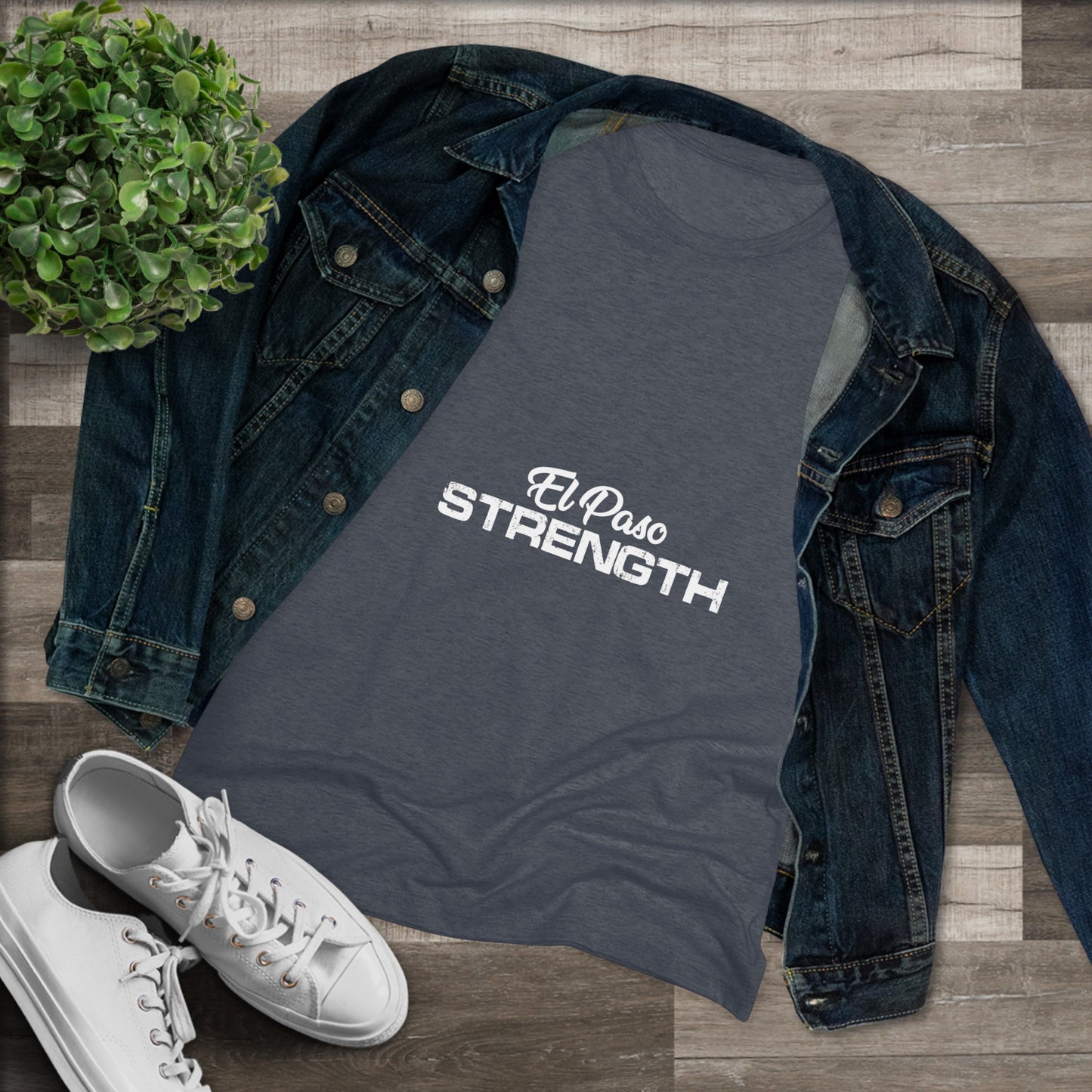 El Paso Strength All White Women's Triblend Tee