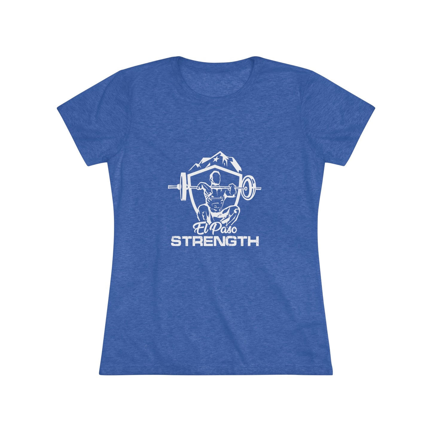 El Paso Strength Shield all White Women's Triblend Tee