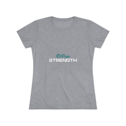 El Paso Green Strength White Women's Triblend Tee