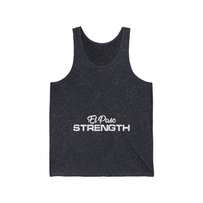 El Paso Strength All White Unisex Jersey Tank