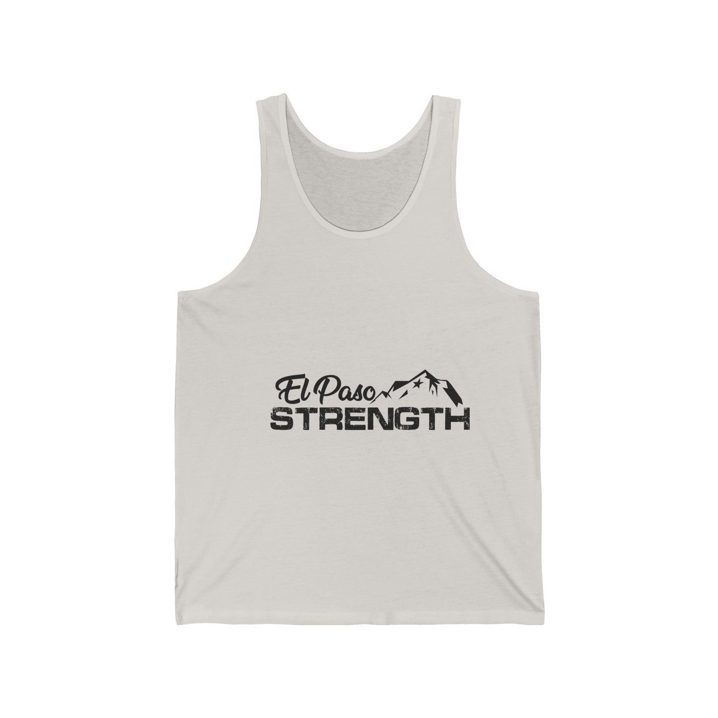 El Paso Strength mountain all Black Unisex Jersey Tank