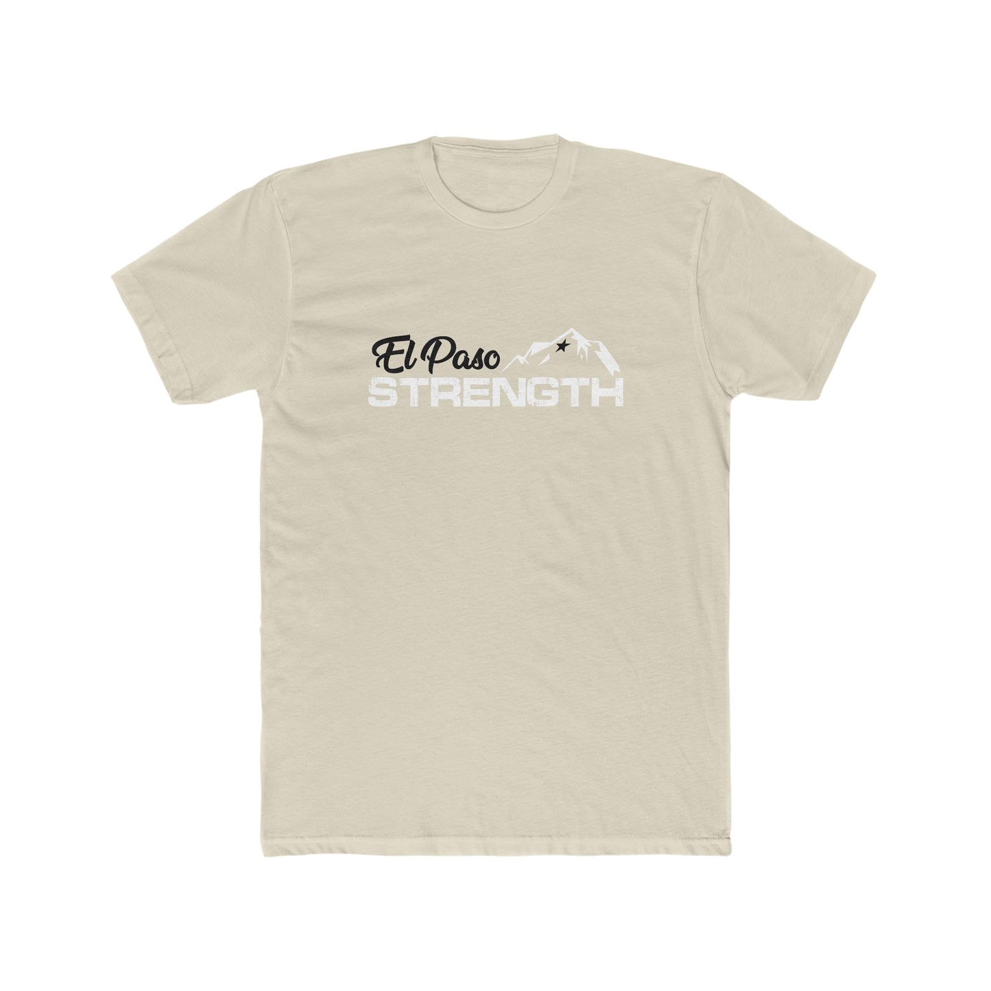 White Mountain Black and White El Paso Strength Men's Cotton Crew Tee