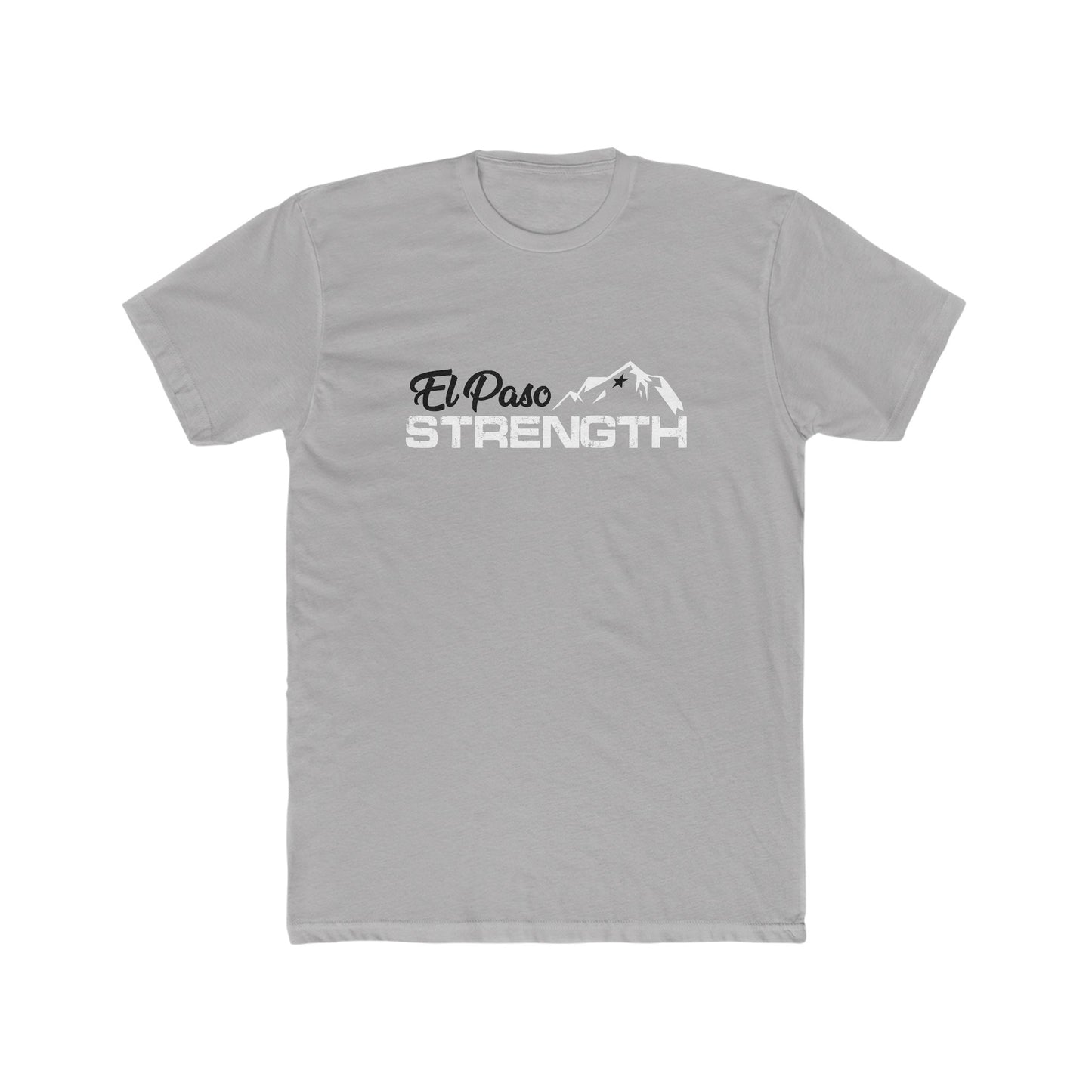 White Mountain Black and White El Paso Strength Men's Cotton Crew Tee