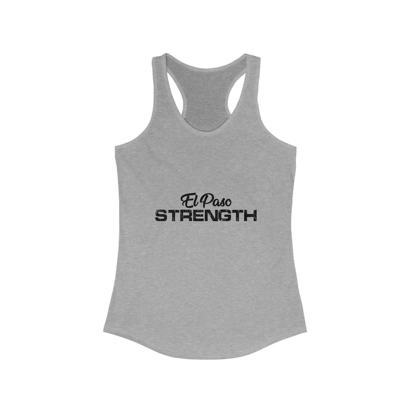 El Paso Strength All Black Women's Tri-Blend Racerback Tank