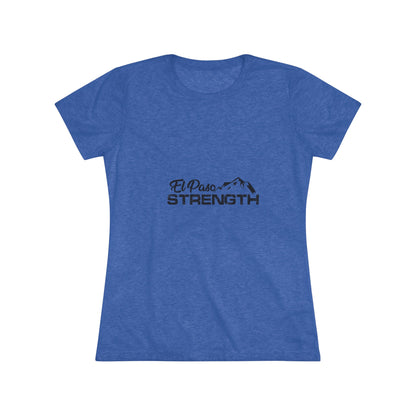 El Paso Strength mountain all Black Women's Triblend Tee