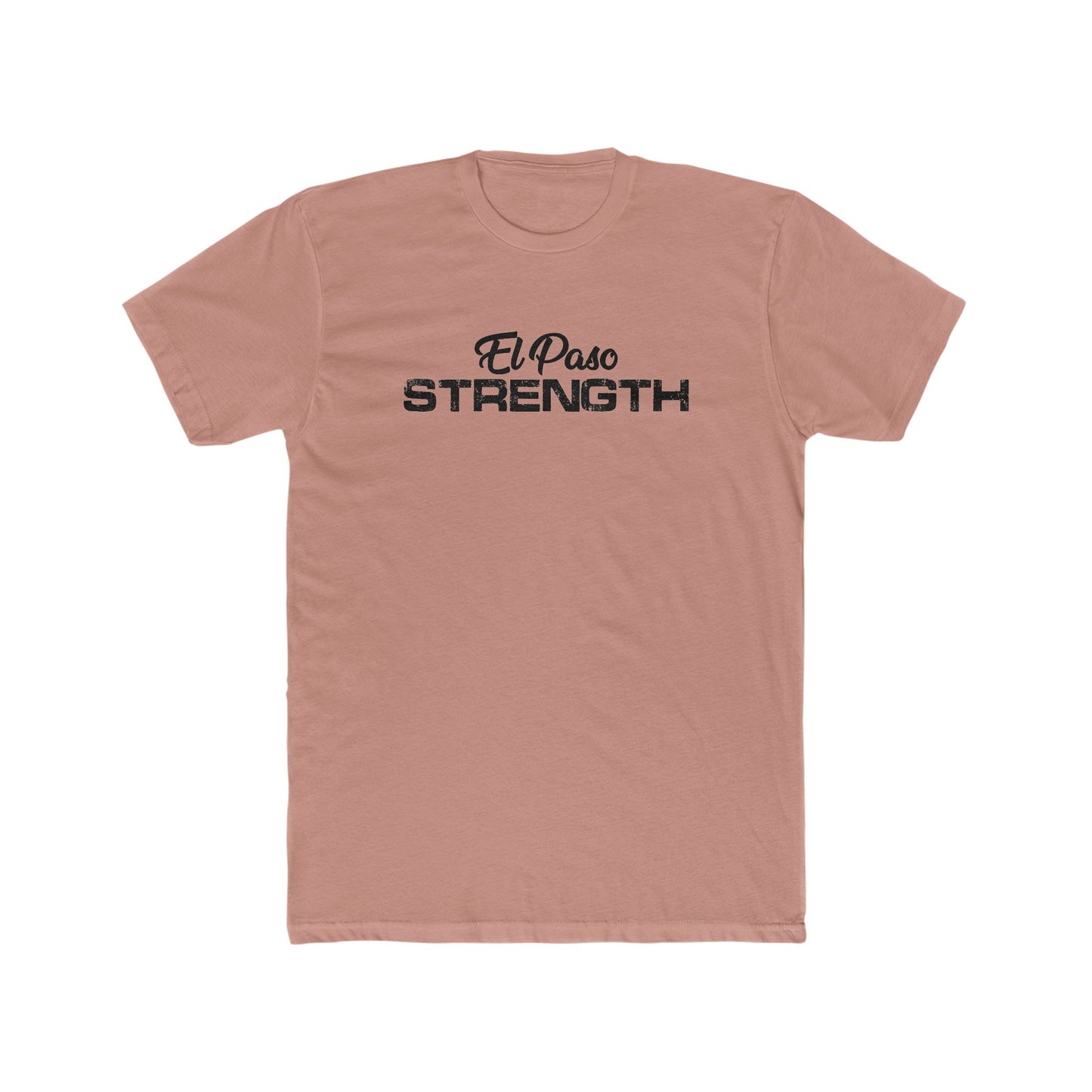 Black El Paso Strength Men's Cotton Crew Tee