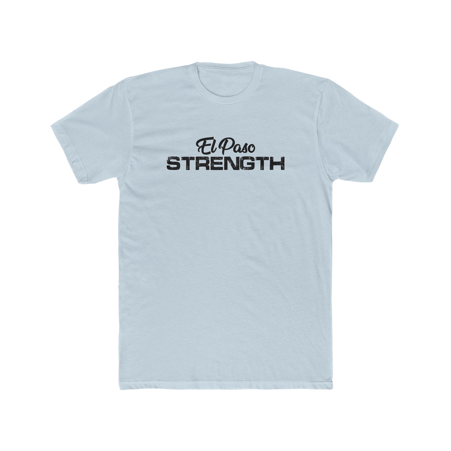 Black El Paso Strength Men's Cotton Crew Tee