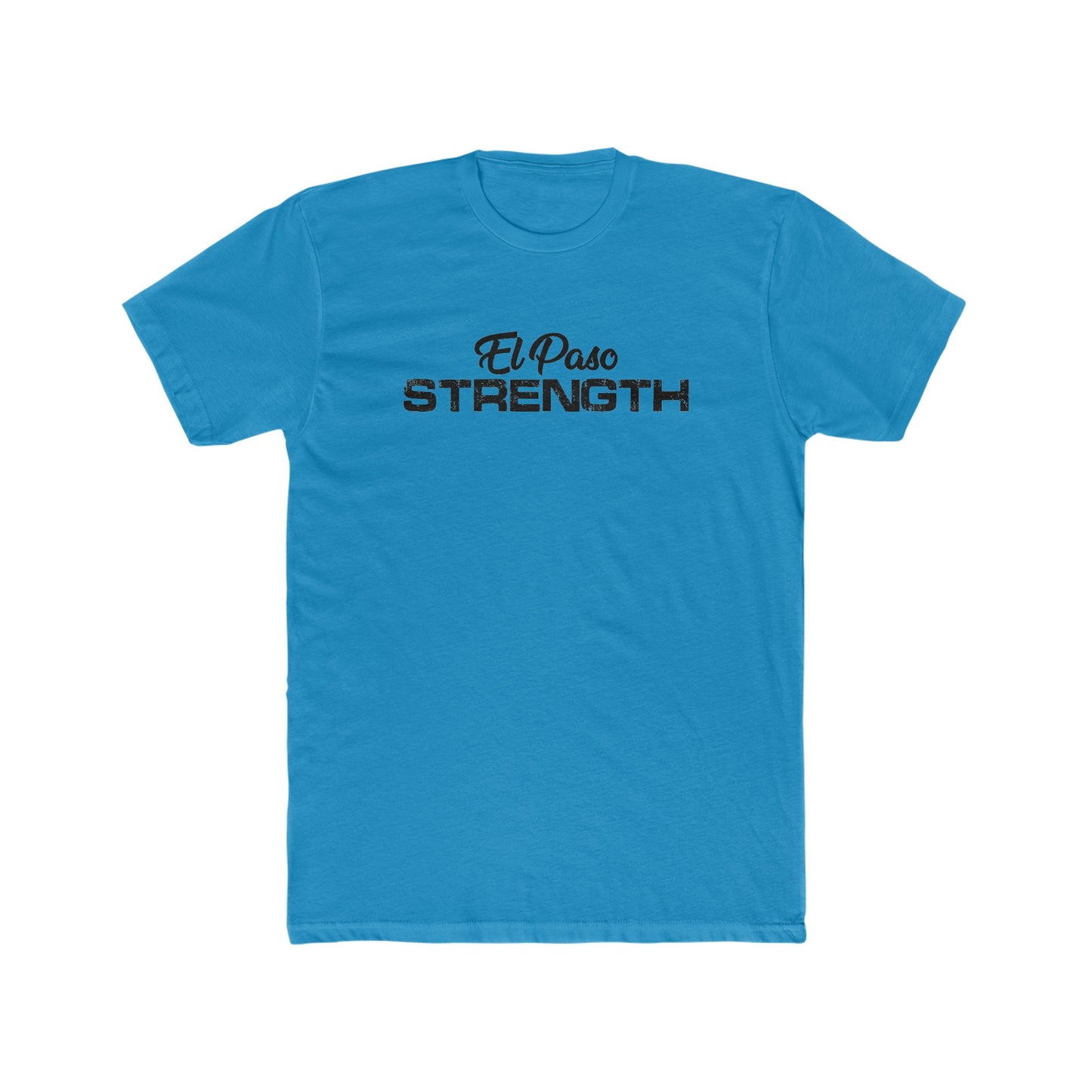 Black El Paso Strength Men's Cotton Crew Tee