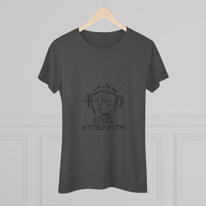 El Paso Strength Shiel All Black Women's Triblend Tee