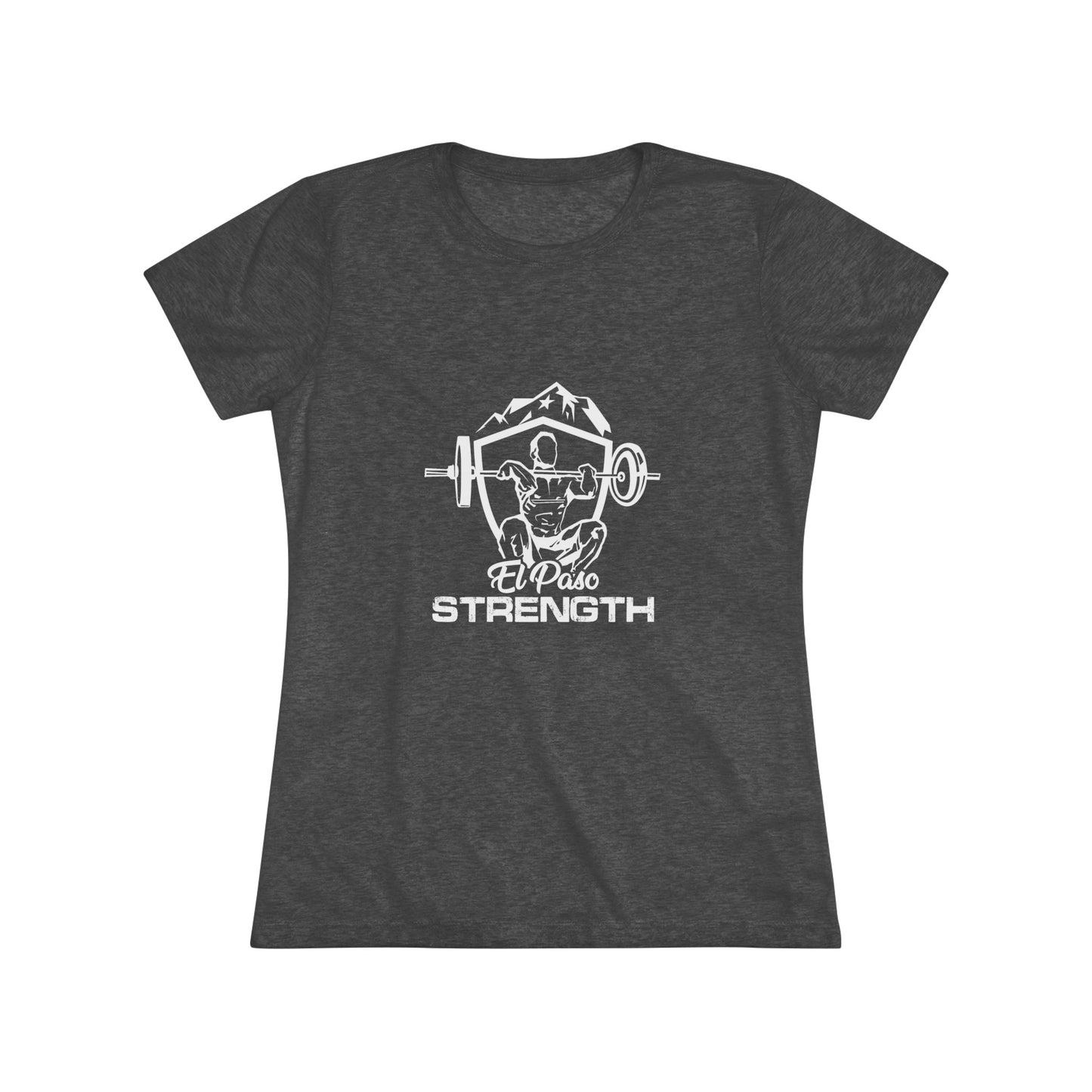 El Paso Strength Shield all White Women's Triblend Tee