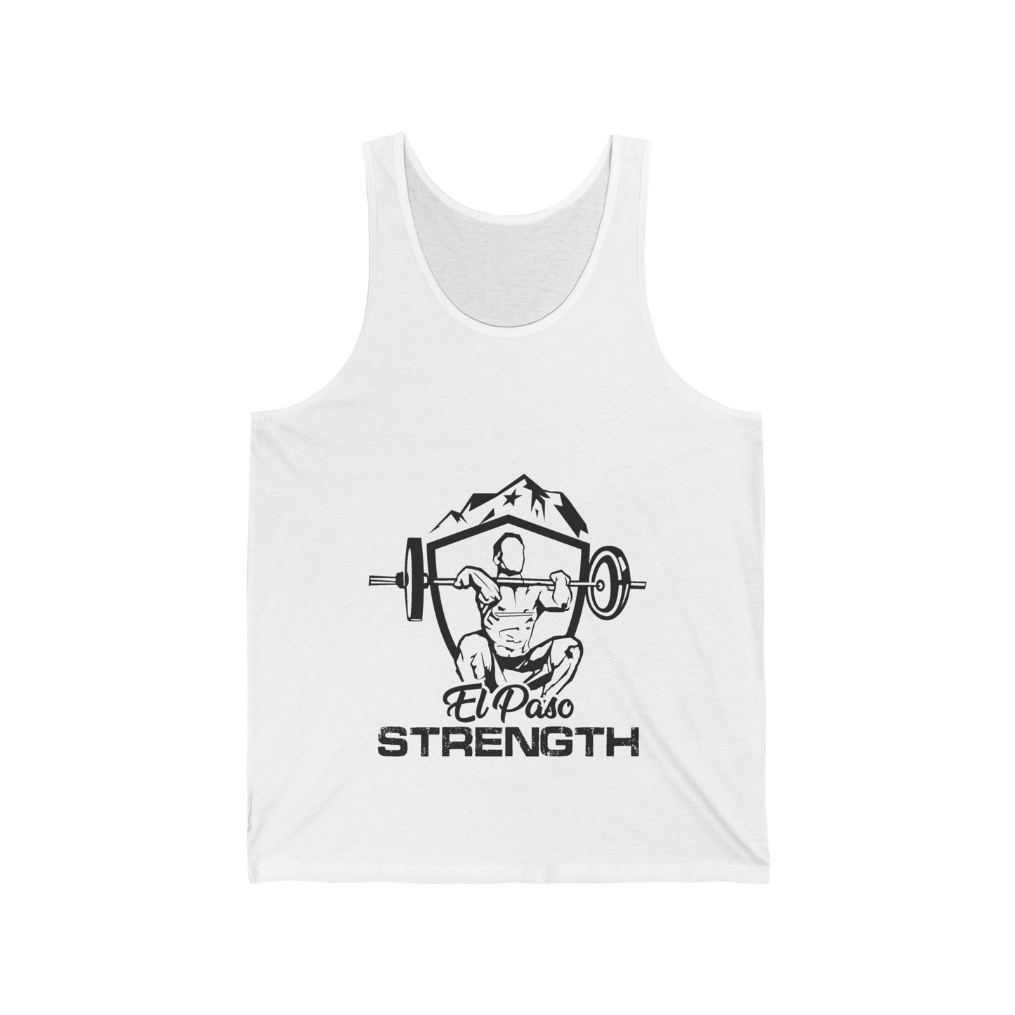 El Paso Strength Shield All Black Unisex Jersey Tank