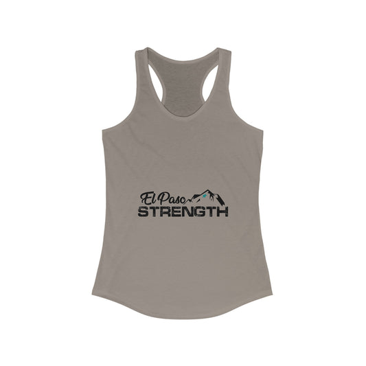 Black El Paso Strength Green Star Women's Ideal Racerback Tank