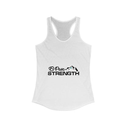 Black El Paso Strength Green Star Women's Ideal Racerback Tank