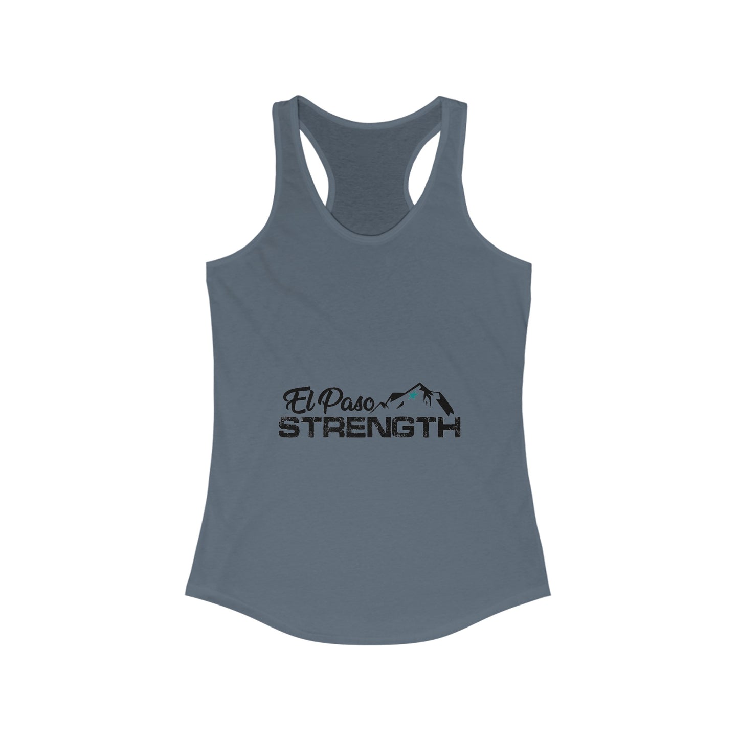 Black El Paso Strength Green Star Women's Ideal Racerback Tank