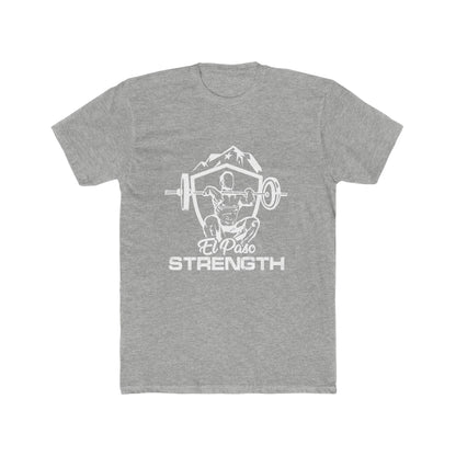 Shield All White El Paso Strength Men's Cotton Crew Tee