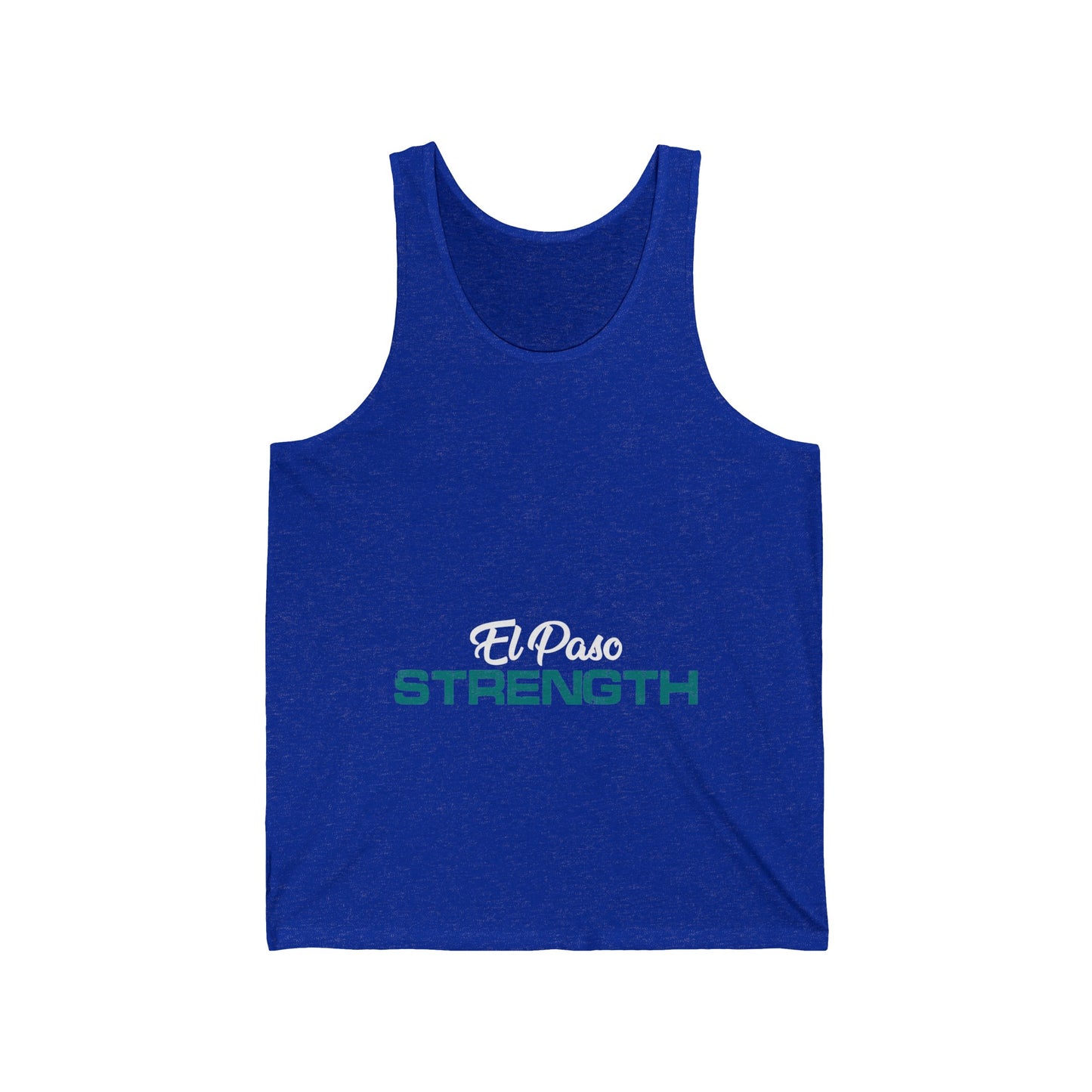 White El Paso Green Strength Unisex Jersey Tank