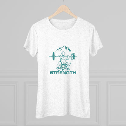 Green El Paso Strength White Shield White Star Women's Triblend Tee