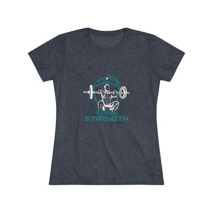 Green Shield  White Lifter White Star Women's Triblend Tee