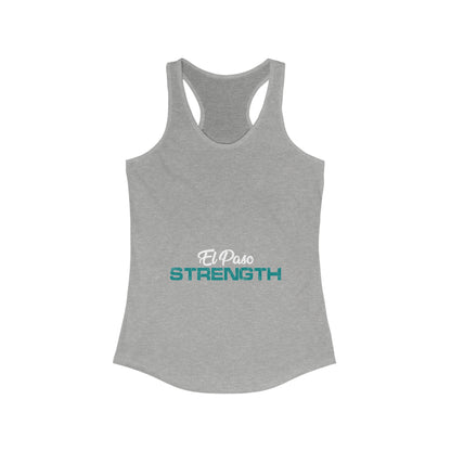 White El Paso Green Strength Women's Ideal Racerback Tank