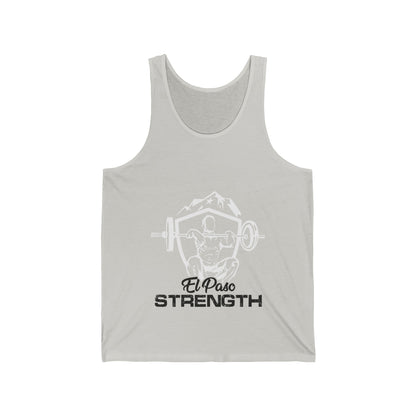 White Shield Black El Paso Strength Unisex Jersey Tank