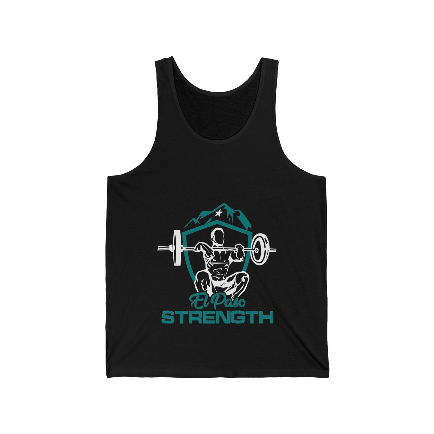 Green Shield  White Lifter White Star Unisex Jersey Tank