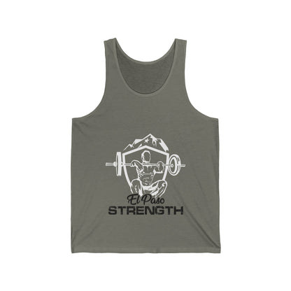 White Shield Black El Paso Strength Unisex Jersey Tank