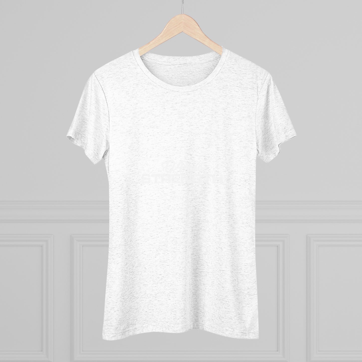 El Paso Strength All White Women's Triblend Tee