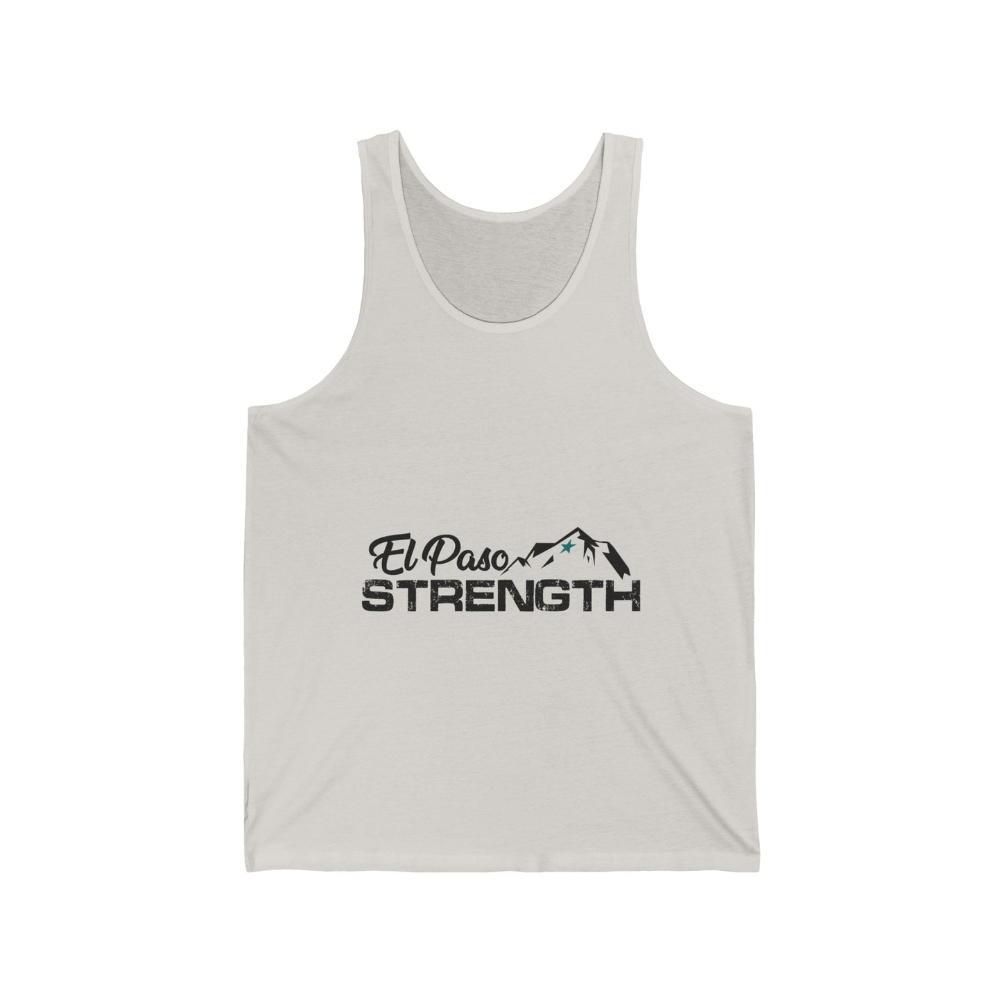 Black El Paso Strength Green Star Unisex Jersey Tank