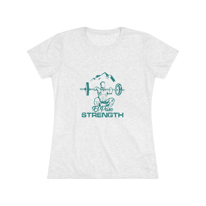 Green El Paso Strength White Shield White Star Women's Triblend Tee