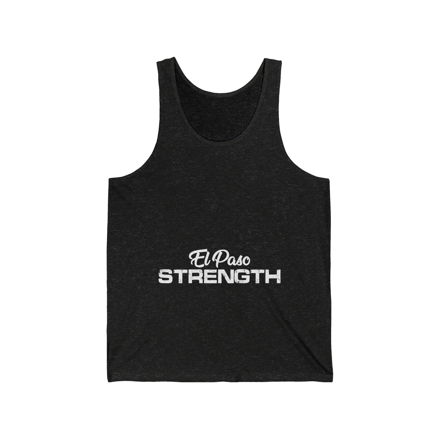 El Paso Strength All White Unisex Jersey Tank