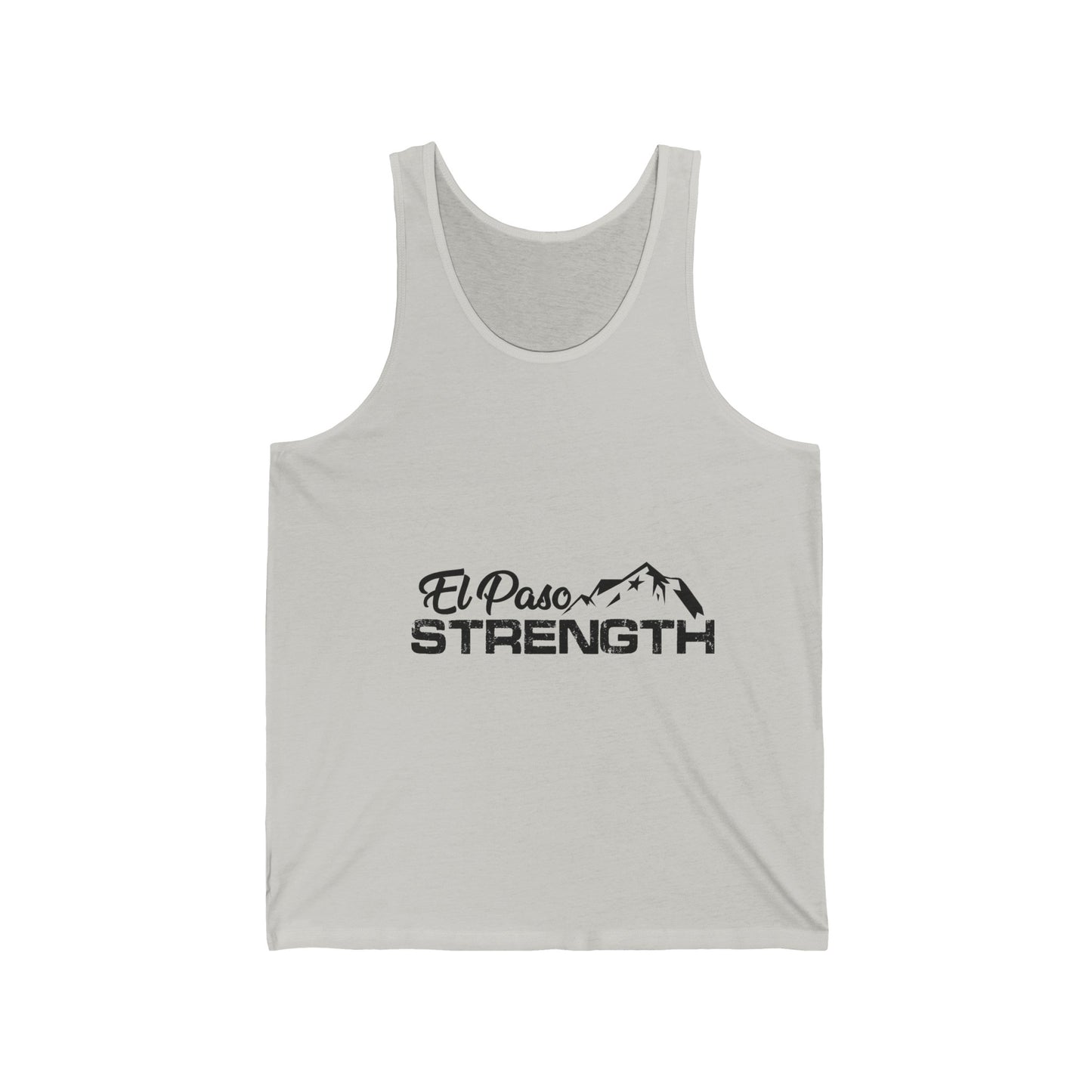 El Paso Strength mountain all Black Unisex Jersey Tank