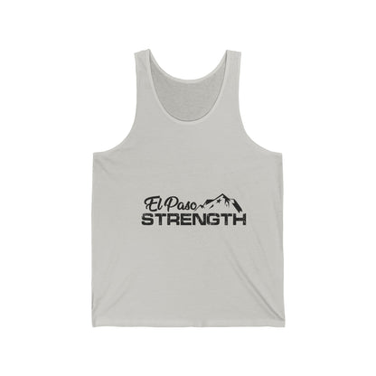 El Paso Strength mountain all Black Unisex Jersey Tank