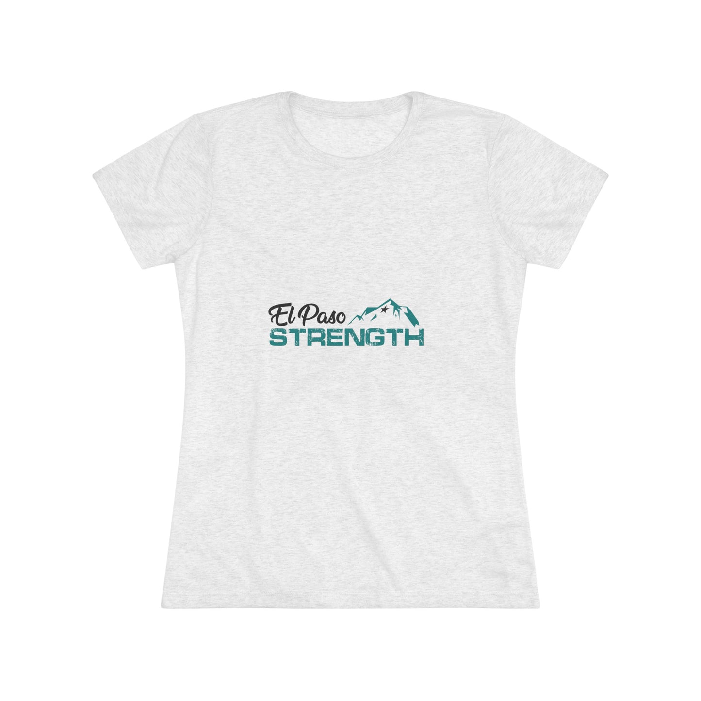 El Paso Black Green Strength Black Star Women's Triblend Tee