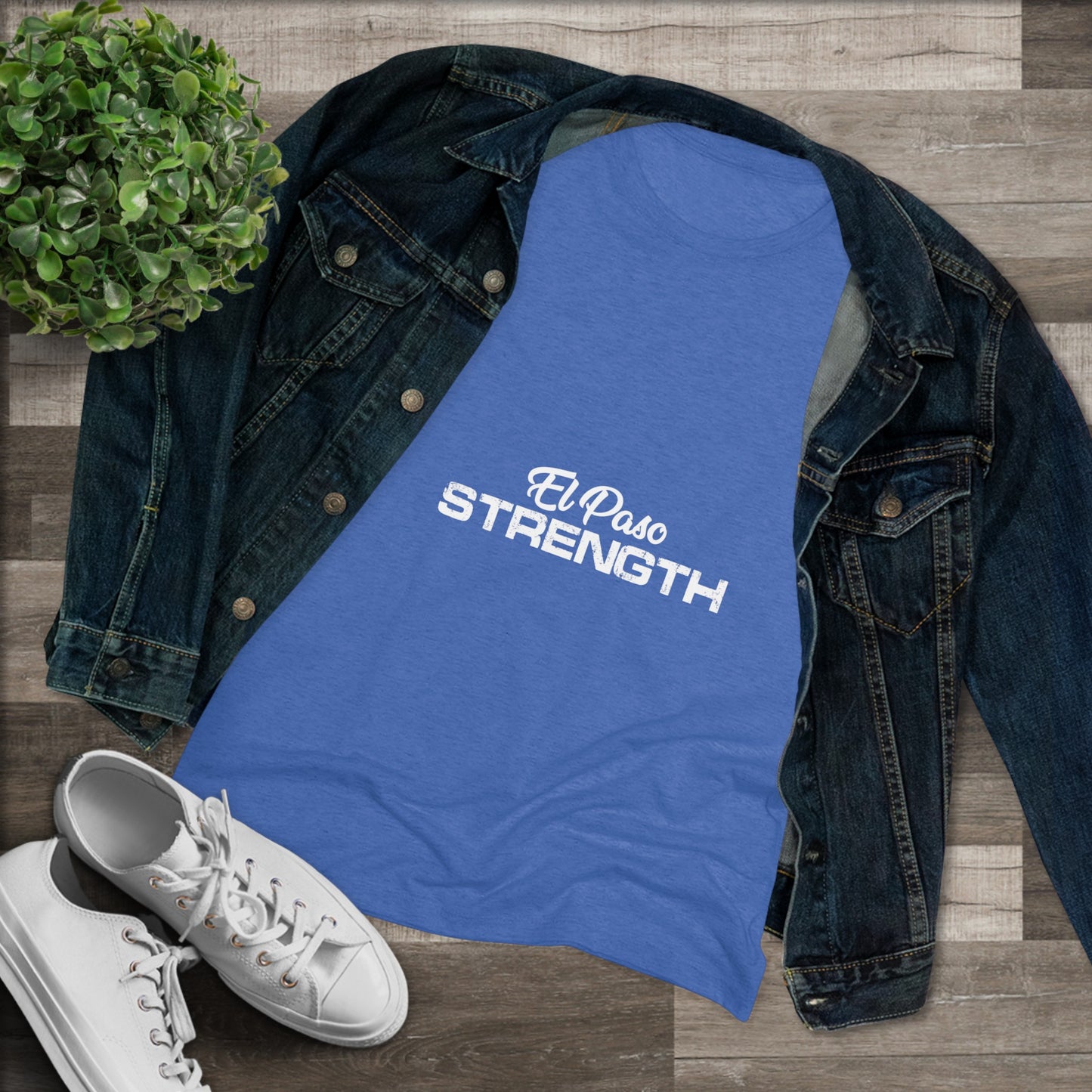 El Paso Strength All White Women's Triblend Tee