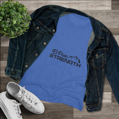 El Paso Strength mountain all Black Women's Triblend Tee