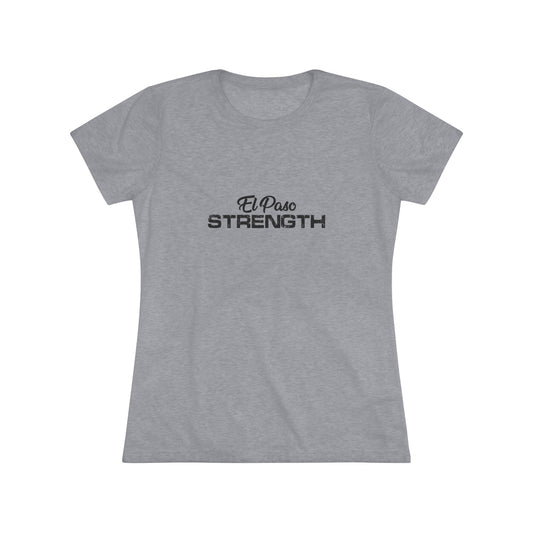 El Paso Strength all Black Women's Triblend Tee